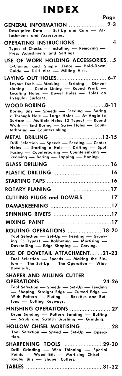 Craftsman The Drill Press