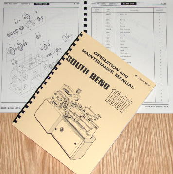 SOUTH BEND 1307 Metal Lathe Operator's & Parts  Manual 0666